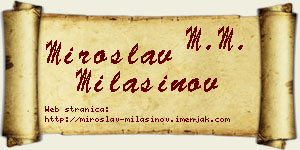 Miroslav Milašinov vizit kartica